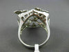 ESTATE WIDE .48CT DIAMOND 14KT WHITE GOLD 3D OPEN FILIGREE FLOWER BUTTERFLY RING