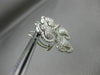 ESTATE LARGE 2.50CT DIAMOND 14K WHITE GOLD DOUBLE HEARTED INFINITY HALO EARRINGS
