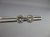 ANTIQUE .63CT ROUND DIAMOND 14KT WHITE GOLD 3D CLASSIC BEZEL STUD EARRINGS #7837