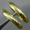 ESTATE 14KT YELLOW GOLD 3D CLASSIC MATTE & SHINY X LOVE HOOP EARRINGS #26314