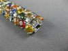 ESTATE MASSIVE 68.77CT DIAMOND & MULTI COLOR SAPPHIRE 18K WHITE GOLD 3D BRACELET