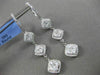 ESTATE LONG 1.68CT DIAMOND 18KT WHITE GOLD 3D SQUARE HALO HANGING EARRINGS