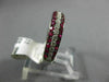 .97CT DIAMOND & AAA RUBY 14KT WHITE GOLD 3D 3 ROW SEMI ETERNITY ANNIVERSARY RING