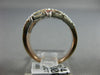 ESTATE .69CT DIAMOND 14KT WHITE & ROSE GOLD 3D MULTI ROW CRISS CROSS FUN RING