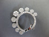 3.12CT DIAMOND 14KT WHITE GOLD 3D MULTI FLOWER CIRCULAR CLIP ON HANGING EARRINGS