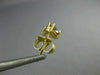 ESTATE .90CT AAA AQUAMARINE 14KT YELLOW GOLD 3D TRILLION STUD EARRINGS #25206