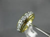 ESTATE .58CT DIAMOND 14K WHITE & YELLOW GOLD 3D WEDDING ANNIVERSARY RING #11548