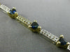 ESTATE 5.04CT DIAMOND & AAA TRILLION SAPPHIRE 14KT TWO TONE GOLD TENNIS BRACELET