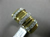 ESTATE LARGE .46CT ROUND DIAMOND 18K WHITE & YELLOW GOLD MULTI ROW FLEXIBLE RING