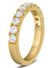 1.0CT DIAMOND 14KT YELLOW GOLD 3D ROUND SEMI ETERNITY WEDDING ANNIVERSARY RING