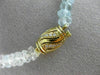 ESTATE 101.54CT DIAMOND & AAA AQUAMARINE 18K YELLOW GOLD BY THE YARD NECKLACE