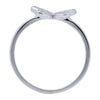 ESTATE .15CT DIAMOND 18KT WHITE GOLD 3D CLASSIC PAVE BUTTERFLY FUN LOVE RING