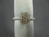 ESTATE .54CT WHITE & PINK DIAMOND 14KT WHITE & ROSE GOLD 3D CLUSTER FUN RING