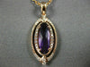 ESTATE 1.15CT DIAMOND & AAA AMETHYST 14KT ROSE GOLD 3D OVAL FILIGREE PENDANT