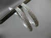 ESTATE LARGE & WIDE 4.20CT DIAMOND 18KT WHITE GOLD 3D DOUBLE SIDED HOOP EARRINGS