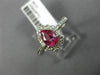 1.07CT DIAMOND & AAA PEAR SHAPE PINK TOURMALINE 14KT WHITE GOLD ENGAGEMENT RING