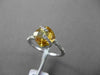 ESTATE 2.64CT DIAMOND & YELLOW TOPAZ 14KT WHITE GOLD 3D FLOATING ENGAGEMENT RING