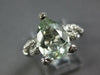 LARGE 2.93CT DIAMOND & GREEN AMETHYST 14K WHITE GOLD 3D PEAR SHAPE INFINITY RING