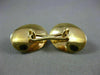ESTATE LARGE AAA BLUE CHALCEDONY 22KT YELLOW GOLD 3D OVAL MEN'S CUFFLINKS #26235