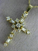 ESTATE LARGE 1.0CT ROUND & BAGUETTE DIAMOND 14KT YELLOW GOLD 3D PENDANT #20837