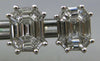 LARGE 1.09CT DIAMOND 18K WHITE GOLD MULTI SHAPE INVISIBLE OCTAGON STUD EARRINGS