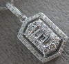 ESTATE .44CT DIAMOND 14KT WHITE GOLD 3D CLASSIC CLUSTER HEXAGON FLOATING PENDANT