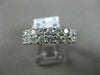 WIDE 1.40CT DIAMOND 18KT WHITE GOLD 3D DOUBLE ROW SEMI ETERNITY ANNIVERSARY RING