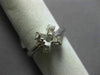 ANTIQUE .16CT DIAMOND 14KT WHITE GOLD 3D FLOWER SEMI MOUNT ENGAGEMENT RING 14766