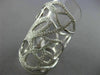 ESTATE EXTRA LARGE .79CT DIAMOND 18KT WHITE GOLD OPEN WEB LEAF FULL FINGER RING