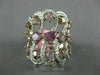 EXTRA LARGE 3.15CT WHITE & PINK DIAMOND 18K WHITE & ROSE GOLD ANNIVERSARY RING