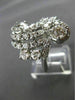 ANTIQUE LARGE 2.85CT OLD MINE ROUND DIAMOND 14KT WHITE GOLD FILIGREE RING #21231