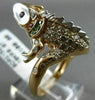 1.34CT FANCY COLOR DIAMOND & MULTI COLOR GEM 18KT WHITE & ROSE GOLD IGUANA RING