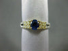 .85CT WHITE & FANCY YELLOW DIAMOND & SAPPHIRE 18KT TWO TONE GOLD ENGAGEMENT RING