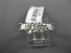 ESTATE .85CT PRINCESS DIAMOND 14K WHITE GOLD FIVE STONE WEDDING ANNIVERSARY RING