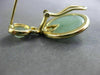 ESTATE LARGE .97CT DIAMOND & GREEN AGATE 14KT YELLOW GOLD HALO CLIP ON EARRINGS