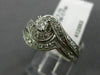 ESTATE WIDE .50CT DIAMOND 14K WHITE GOLD 3D FILIGREE WEDDING ENGAGEMENT RING SET