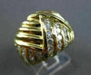 ESTATE LARGE 1.23CT ROUND DIAMOND 18KT YELLOW GOLD PYRAMID COCKTAIL RING #6349