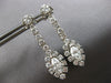 LARGE 2.04CT DIAMOND 14KT WHITE GOLD 3D ROUND & MARQUISE FLORAL EARRINGS #28135