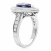 LARGE 3.07CT DIAMOND & AAA TANZANITE 14KT WHITE GOLD 3D PEAR SHAPE FILIGREE RING