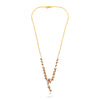2.71CT DIAMOND & AAA RUBY 14KT YELLOW GOLD 3D MULTI LEAF FLORAL TENNIS NECKLACE