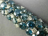 ESTATE MASSIVE 56.94CT WHITE & BLUE DIAMOND 18K WHITE GOLD 3D MULTI ROW BRACELET