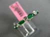 ESTATE .90CT DIAMOND & AAA EMERALD 18K WHITE GOLD SEMI ETERNITY ANNIVERSARY RING