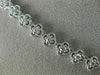 3.10CT DIAMOND 18KT WHITE GOLD 3D 4 LEAF CLOVER FLOWER ETERNITY TENNIS NECKLACE