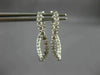ESTATE 1.0CT DIAMOND 14K WHITE GOLD CLASSIC OVAL CURVED INSIDE OUT HOOP EARRINGS