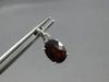 1.42CT DIAMOND & AAA GARNET 14KT WHITE GOLD 3D OVAL & ROUND FUN HANGING EARRINGS