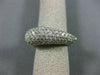 ESTATE WIDE .97CT ROUND DIAMOND 14KT WHITE GOLD MULTI ROW PAVE ANNIVERSARY RING