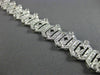 ESTATE WIDE 2.65CT DIAMOND 18KT WHITE GOLD 3D FILIGREE HEXAGON MILGRAIN BRACELET