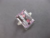 LARGE 8.3CT DIAMOND & AAA KUNZITE 18KT WHITE GOLD 3D EMERALD CUT ENGAGEMENT RING