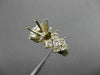 ESTATE LARGE 1.65CT DIAMOND 14KT TWO TONE GOLD SEMI MOUNT ENGAGEMENT RING #18016