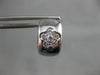 ESTATE .40CT DIAMOND 14KT WHITE GOLD 3D FLOWER HUGGIE FRIENDSHIP EARRINGS #3827